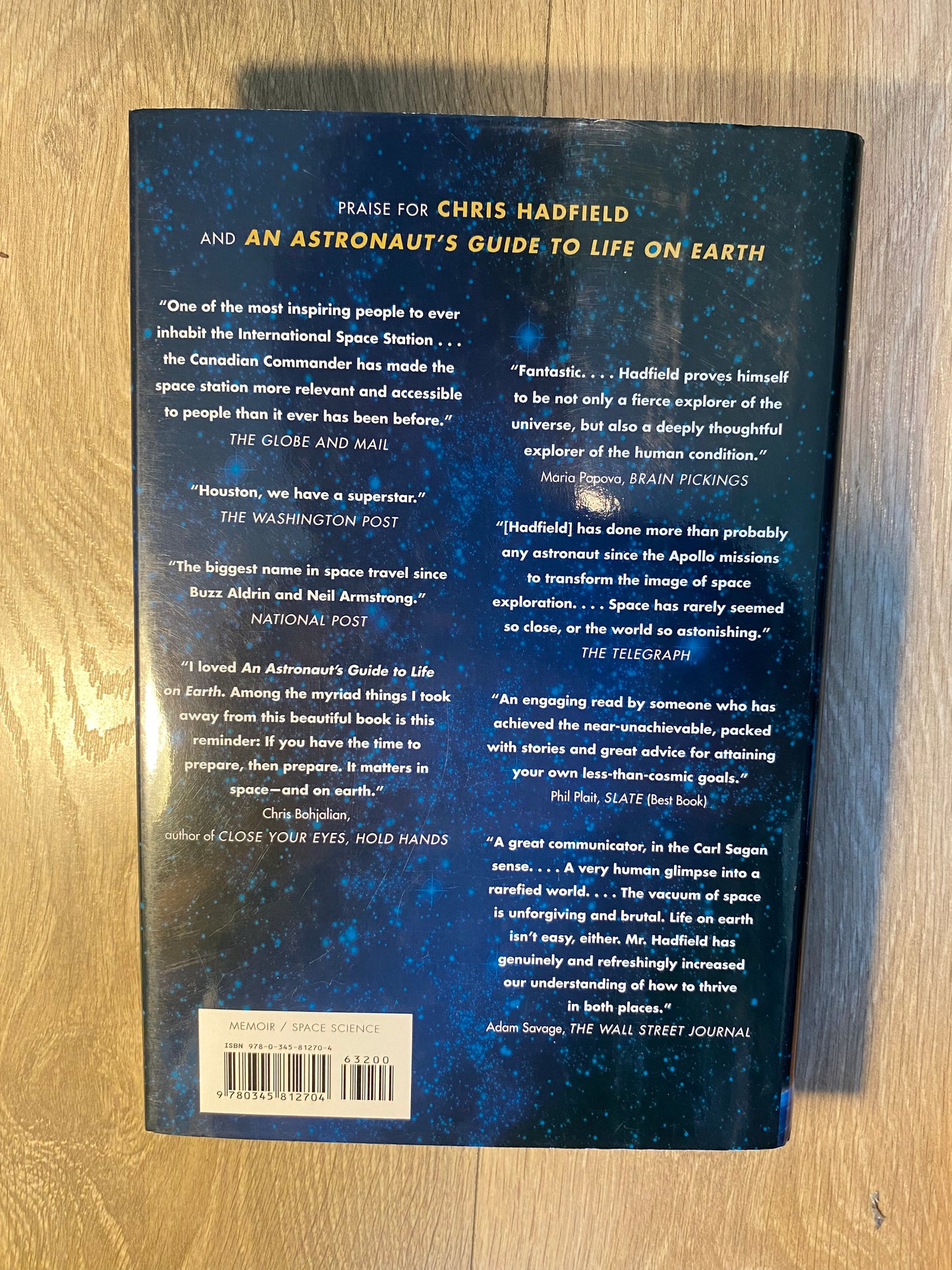 An Astronaut’s Guide to Life on Earth by Chris Hadfield